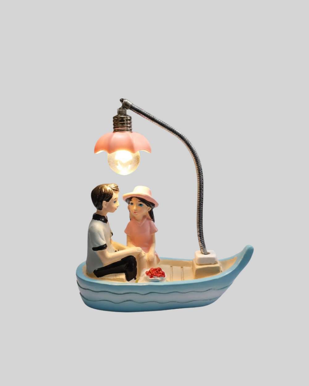 Romantik Tasarımlı Çift Figürlü Gece Lambası LED
