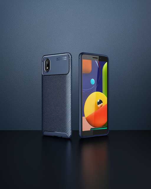 Samsung Galaxy A01 Core Kılıf Auto Focus Karbon Kapak - Lacivert