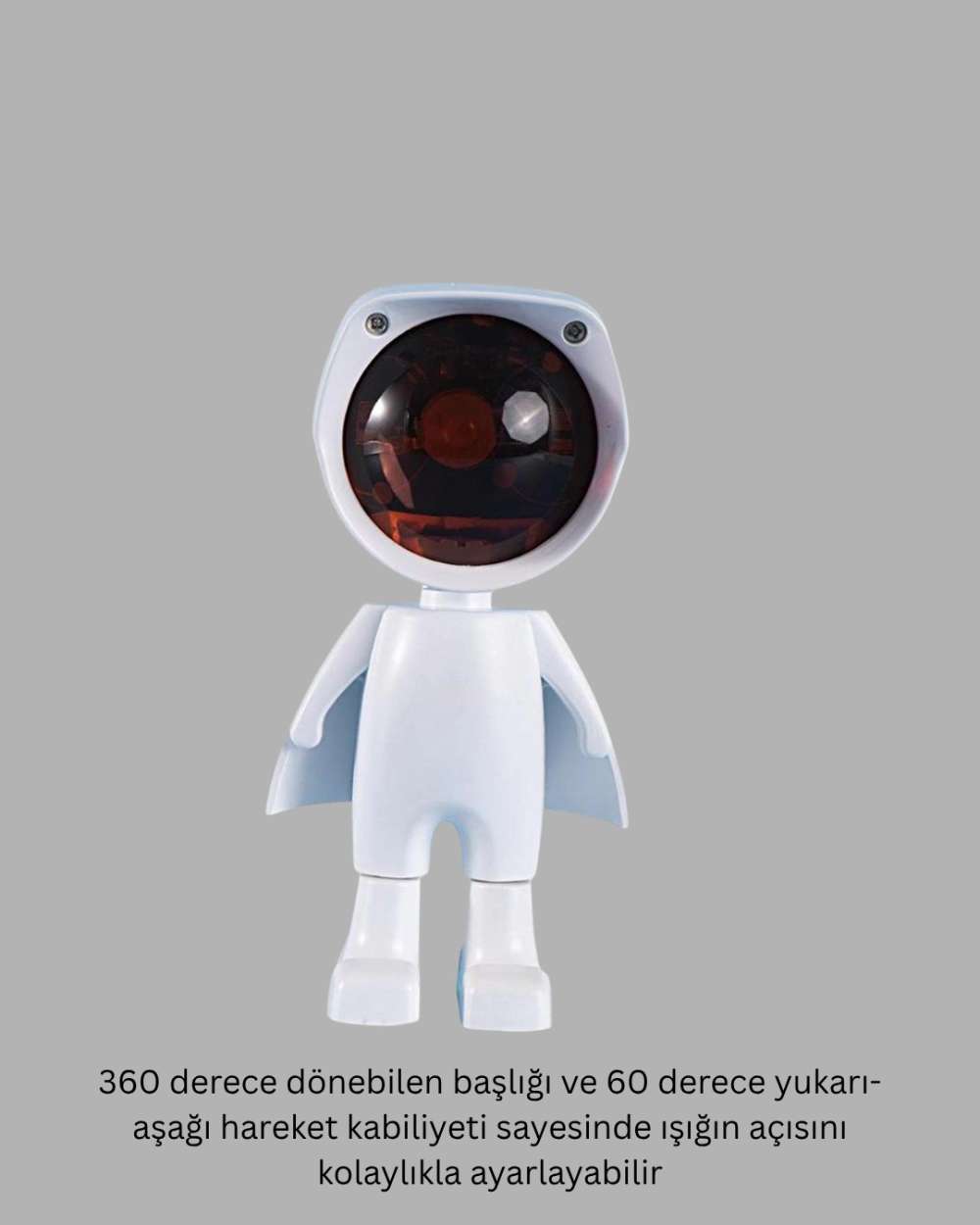 Şarjlı Astronot Tasarımlı LED Lamba 360 Derece Dönme