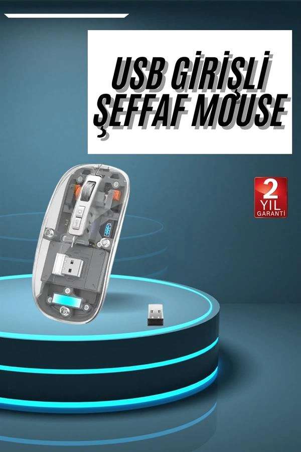 Şarjlı Kablosuz Mouse Bluetooth 5.0 2.4GHz Çift Modlu