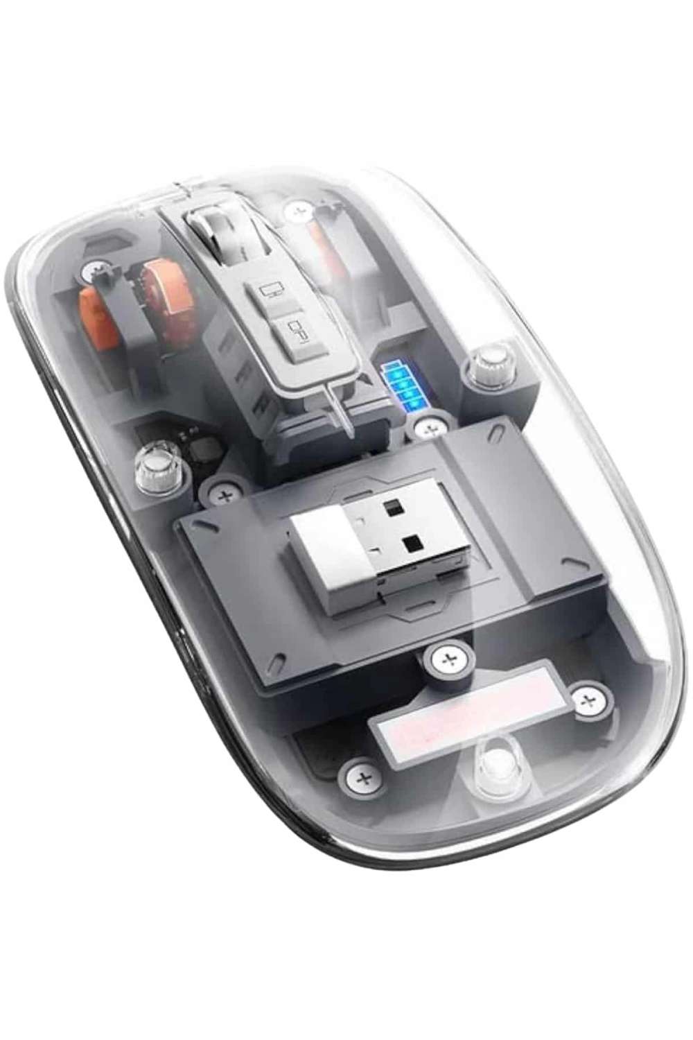 Şarjlı Kablosuz Mouse Bluetooth 5.0 ve 2.4GHz Modu