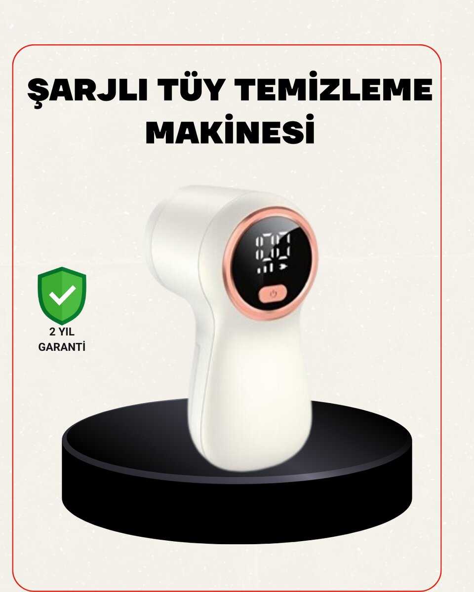 Şarjlı Tüy Temizleyici Paslanmaz Çelik Bıçaklı