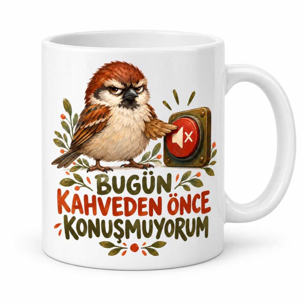 Sessiz Sabah Tasarımlı Porselen Kupa - MODEL 1016