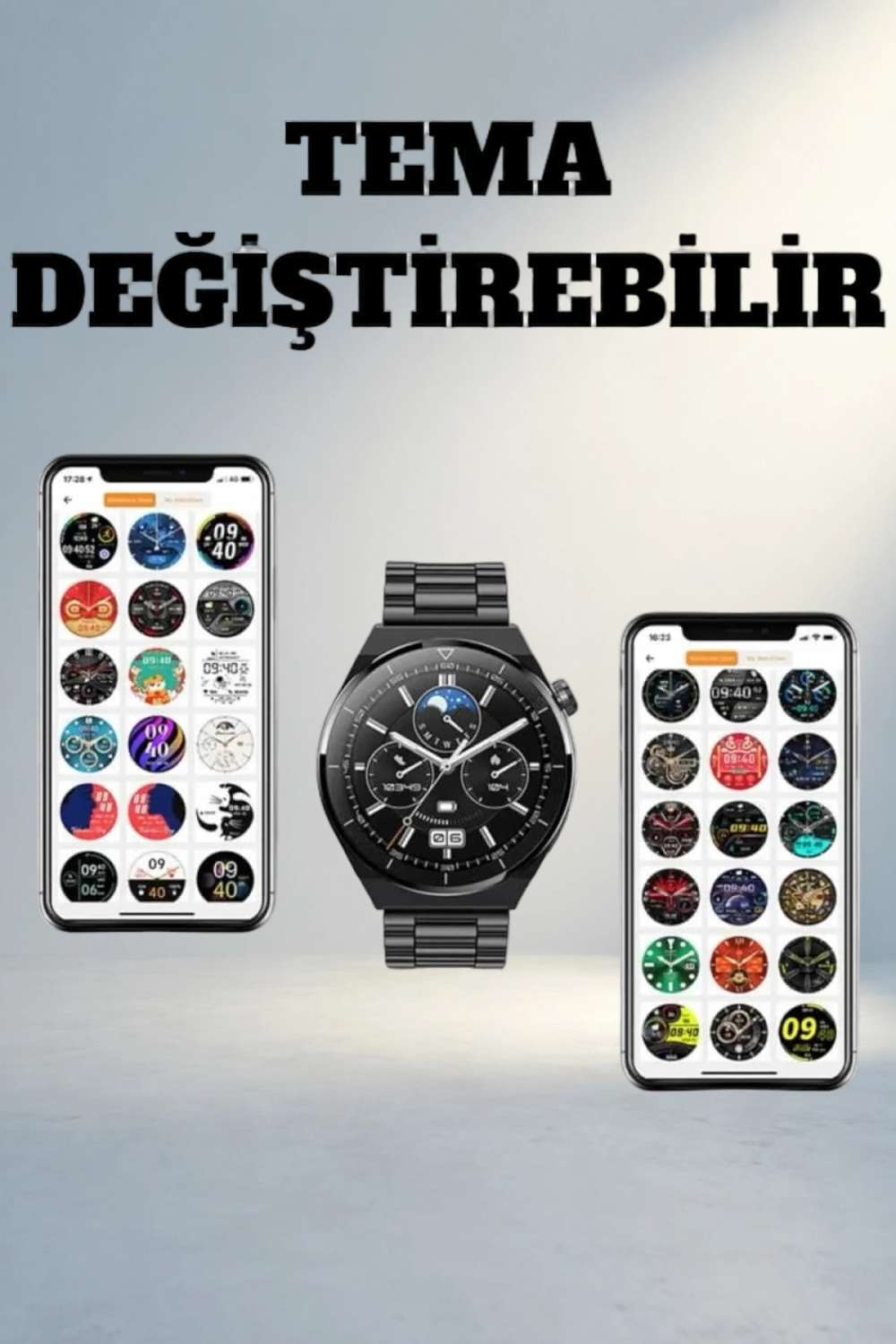 Şık Akıllı Saat 300-400 mAh Siyah Kasa ile Sağlık Takibi