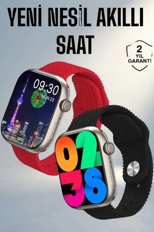 Şık Akıllı Saat Bluetooth Bağlantılı 1 Adet Sağlık Takibi