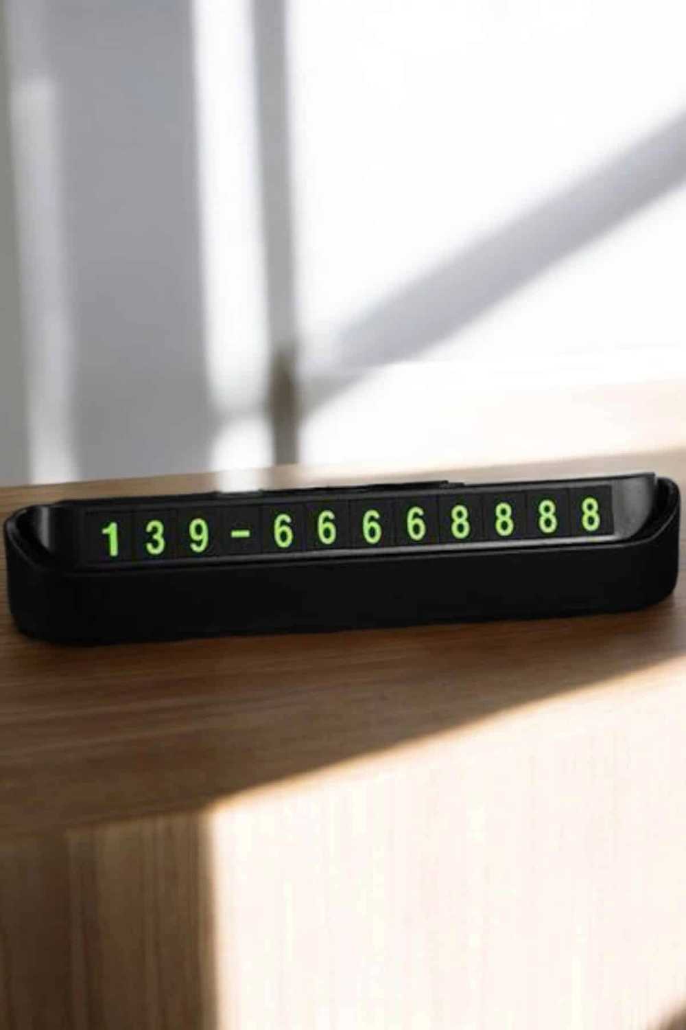 Şık Araç İçi Telefon Numaratörü Gri Renk 1 Adet