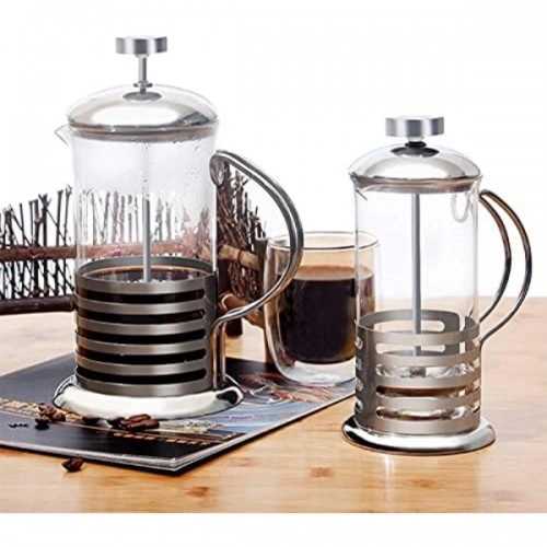 Şık Paslanmaz Çelik French Press 1 Litre Kahve Demleme