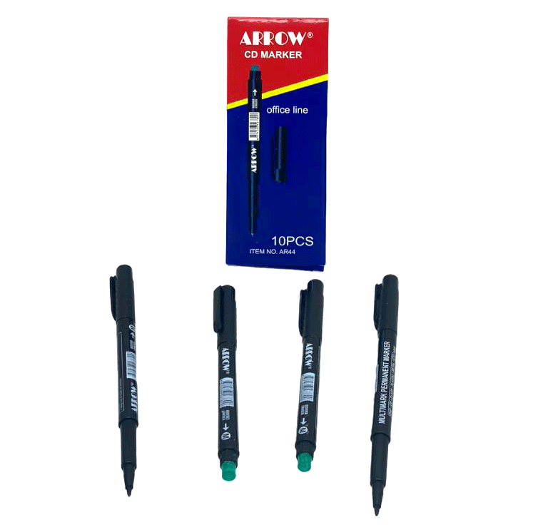 Siyah CD Kalemi - Marker - Asetat Kalemi 4'li Paket