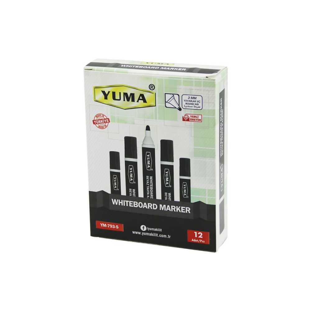 Siyah Renk Tahta Kalemi - 1.5-3 mm - Yuvarlak Uç 12'li Paket