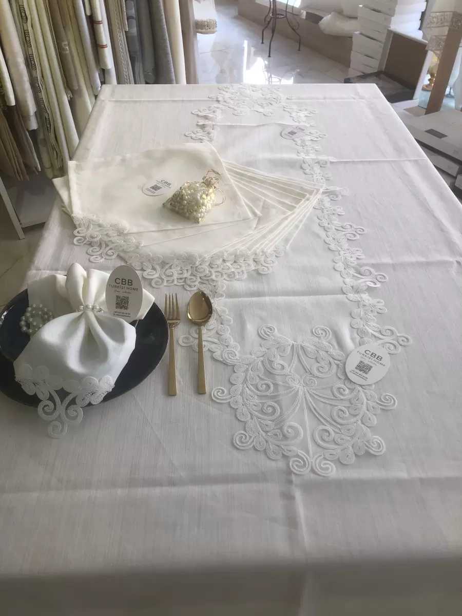 Sofra Takımı 26 Parça Anna Model Yemek Takımı Örtüsü Dertsiz 160 x 220 cm Masa Örtüsü