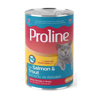 Somonlu ve Alabalıklı Sos İçinde Gravy Yetişkin Kedi Konservesi 400 Gr