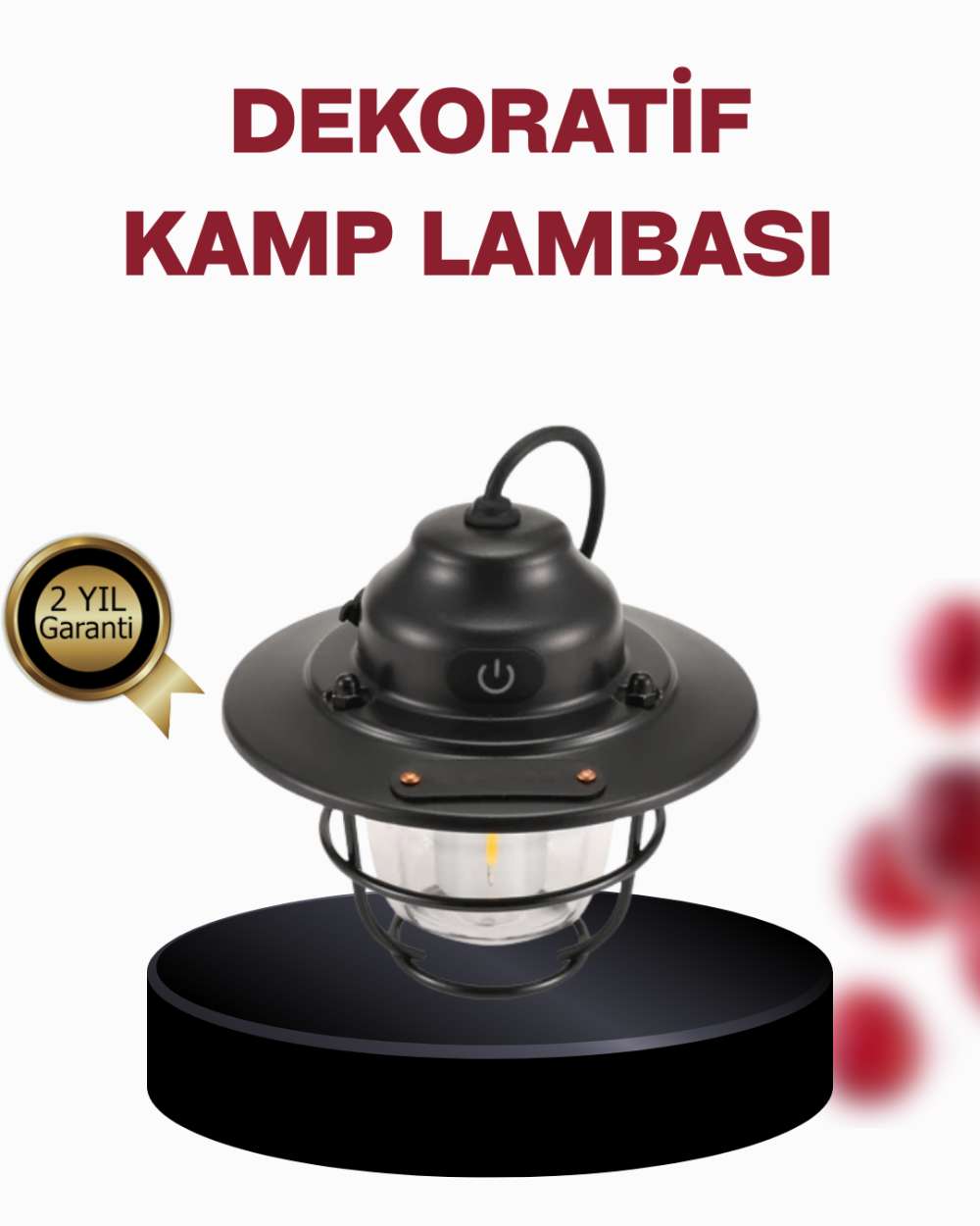 Su Geçirmez Taşınabilir Çadır Gece Lambası