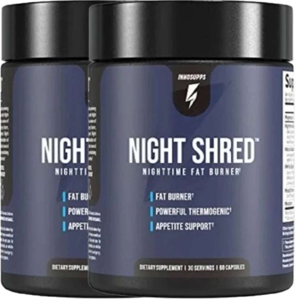 Süper Innosupps 2 Adet Night Shred Nighttime Fatburner Gece Istenmeyen 60 Caps