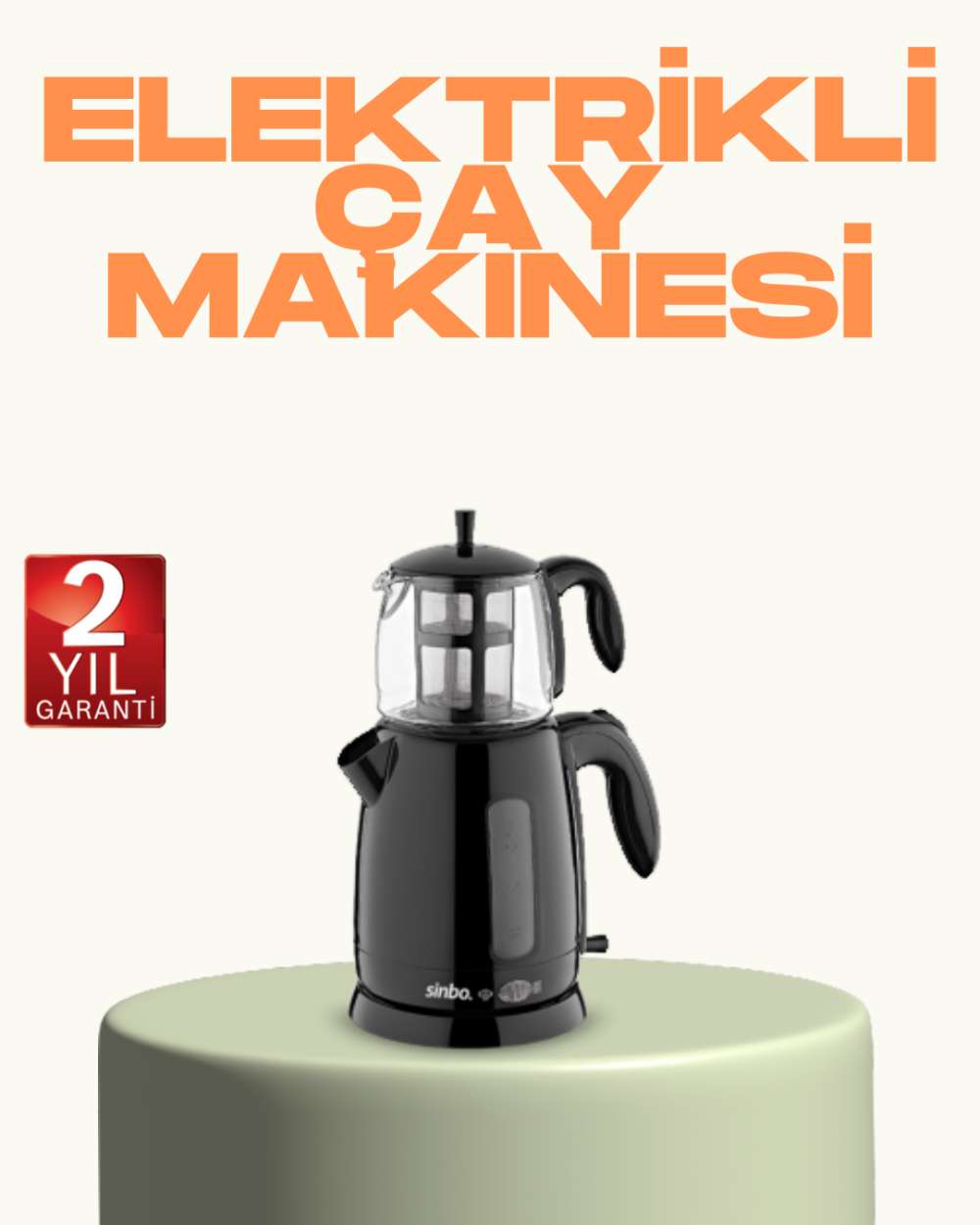 Susuz Çalışma Emniyetli Sinbo Elektrikli Çay Makinesi