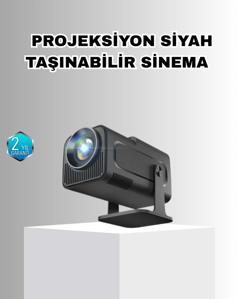 Taşınabilir Akıllı Projeksiyon HDMI USB Uyumlu Oyun Destekli Kompakt