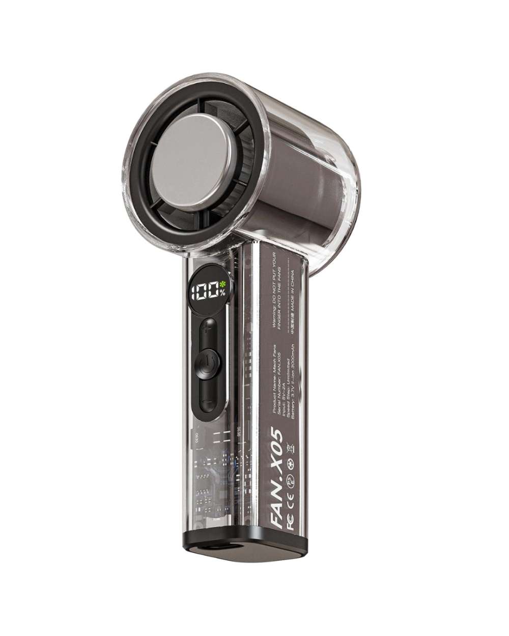 Taşınabilir Dijital Göstergeli Mini Fan - USB Şarjlı