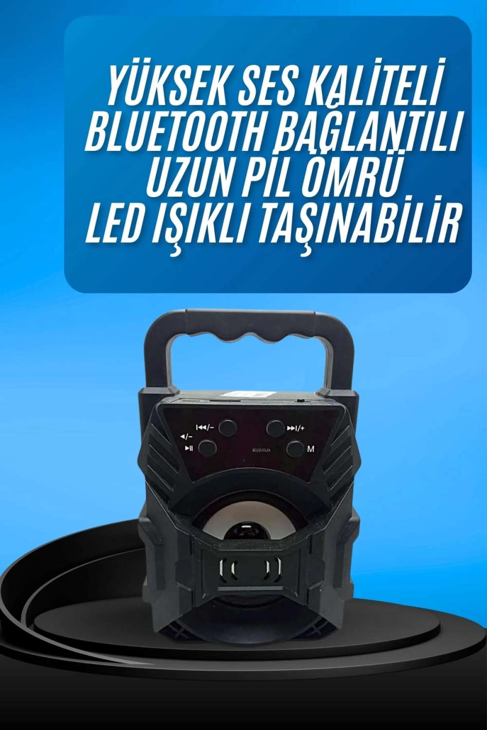 Taşınabilir Işıklı Bluetooth Hoparlör 5 Watt Radyo Özelliği