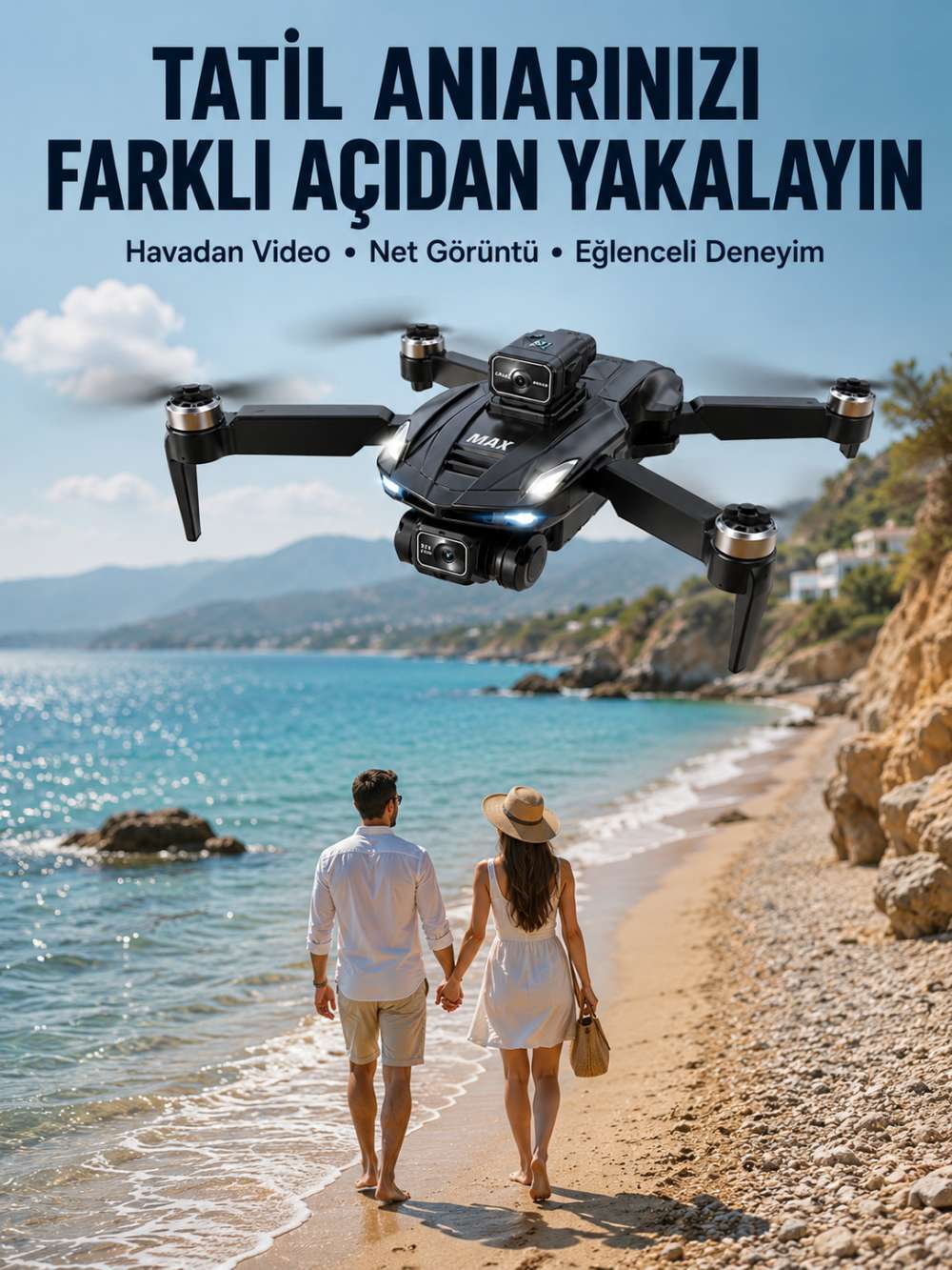 Taşınabilir Katlanabilir Drone ile Açık Alanlarda Keyifli Uçuş Deneyimi