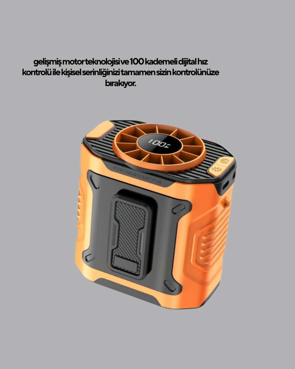 Taşınabilir Turbo Mini Fan - 3 Kademeli Hız ve Type-C Şarj