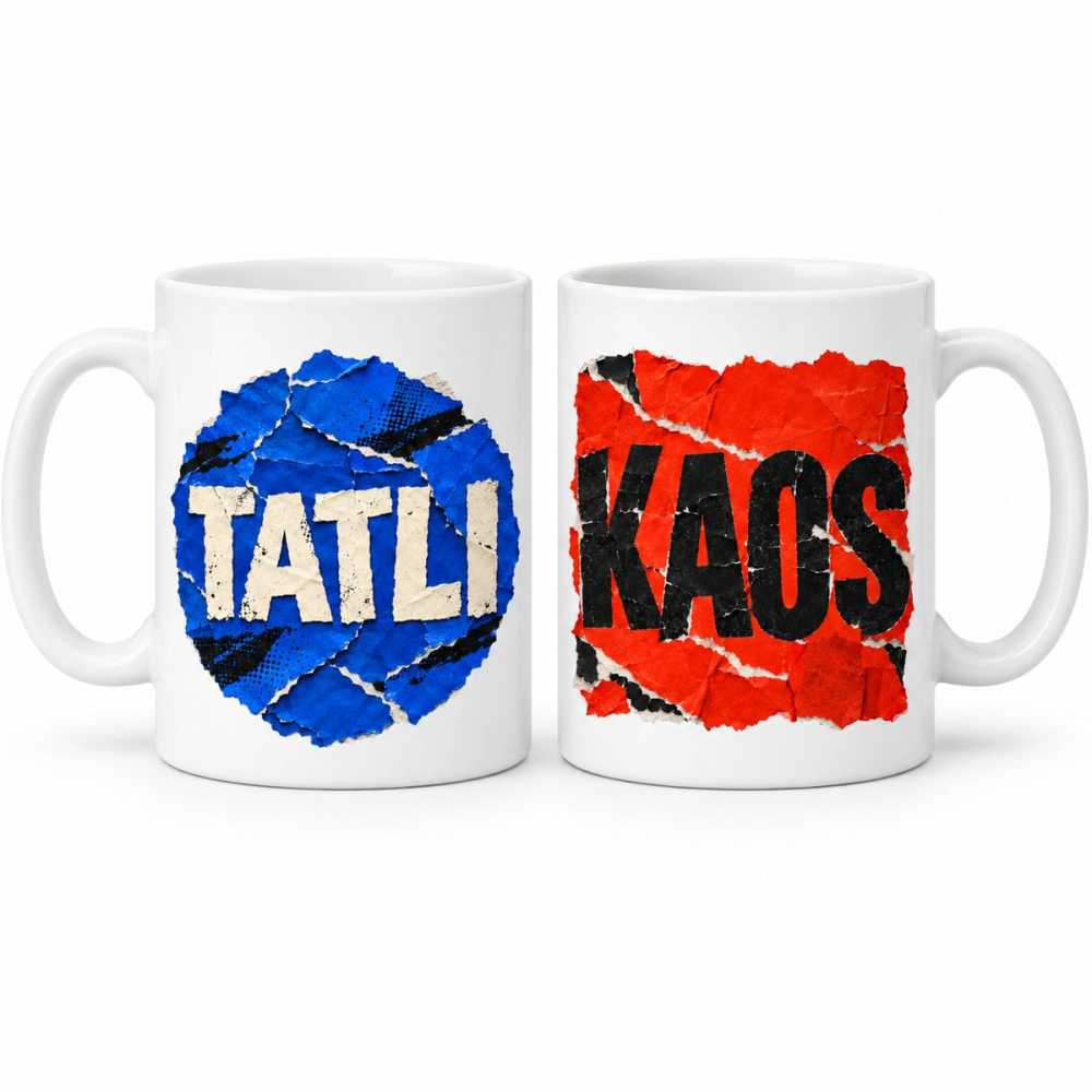 Tatlı Kaos 2'li Porselen Kupa Seti - MODEL 694