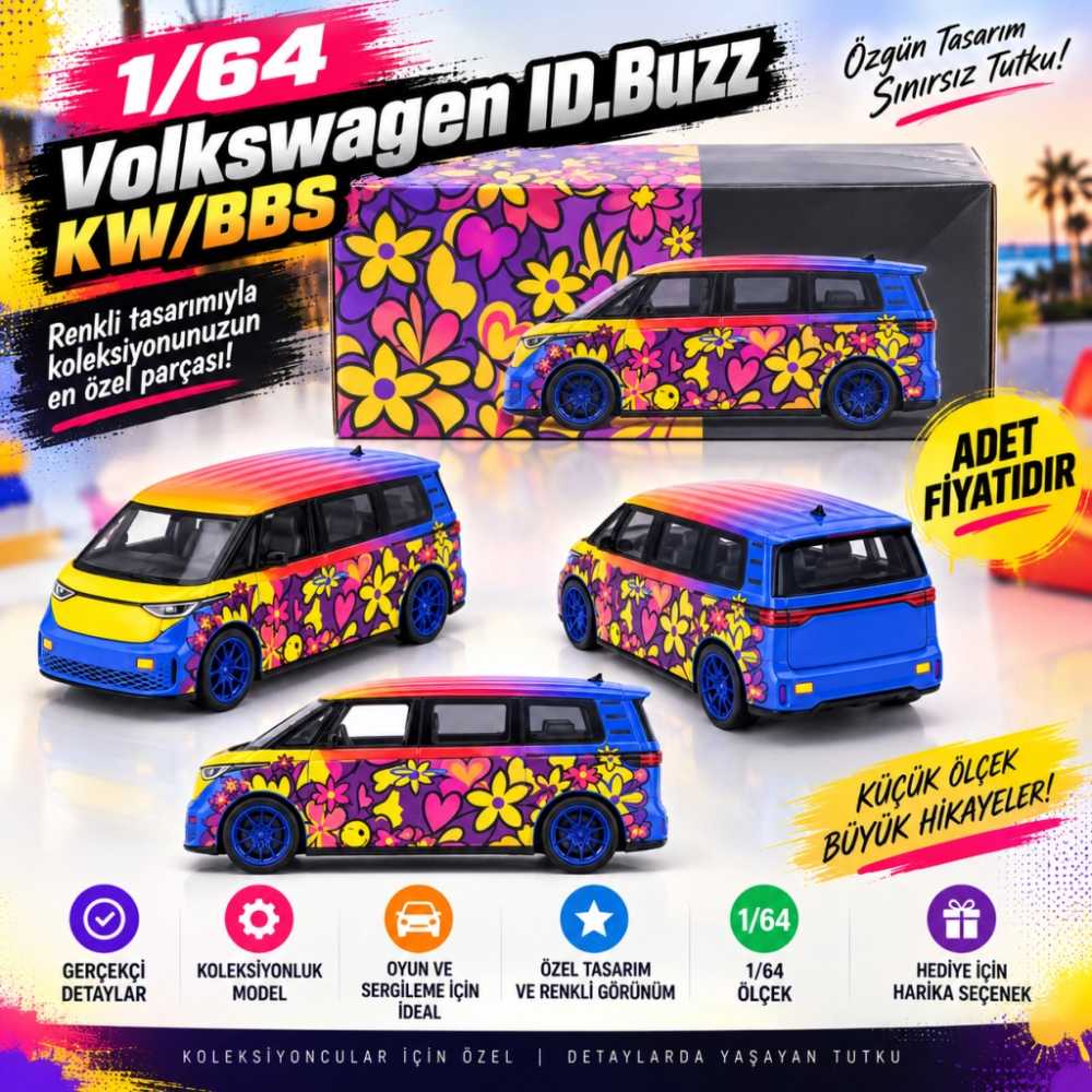 TCX 1/64 Volkswagen ID.Buzz KW/BBS (adet fiyatıdır)