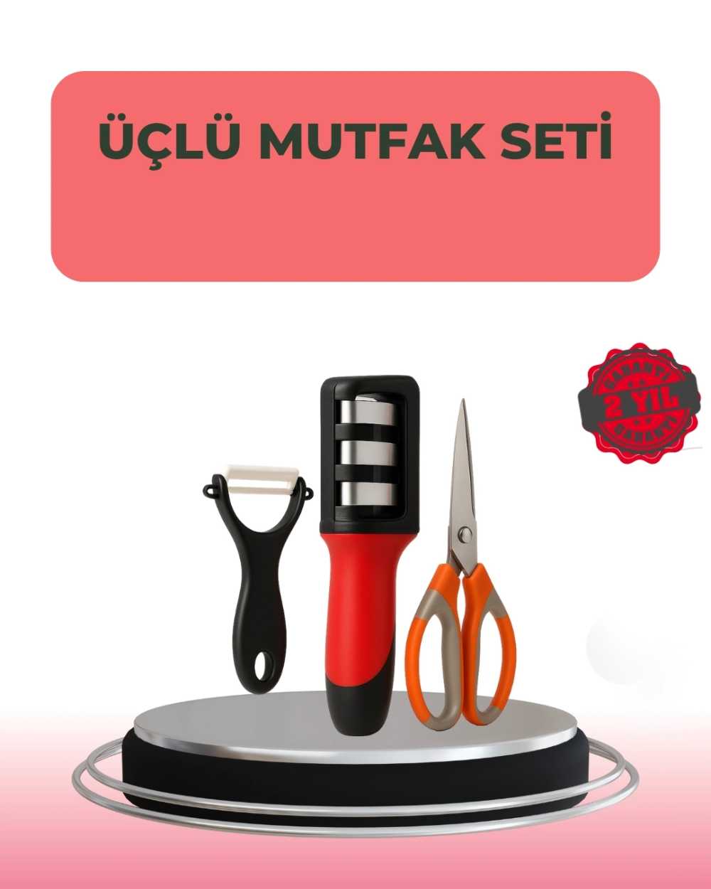 TCX 3 Parçalı Çok Fonksiyonlu Mutfak Makas Seti – Paslanmaz Çelik, Ergonomik Tasarım