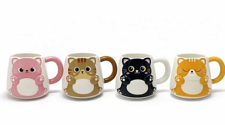 TCX Özel Tasarım 3d Kedi Figürlü Kupa Bardak TCX5031