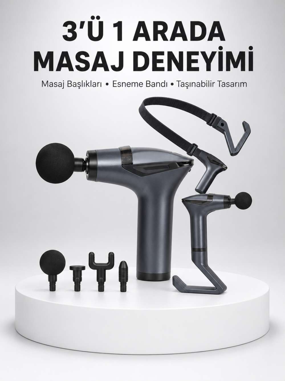Titreşimli Şarjlı Masaj Aleti 3in1 Fonksiyonel Çok Amaçlı Model Yeni Nesil