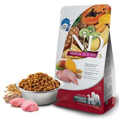Tropical Selection Tavuklu ve Tropikal Meyveli Orta ve Büyük Irk Yetişkin Köpek Maması 10 Kg