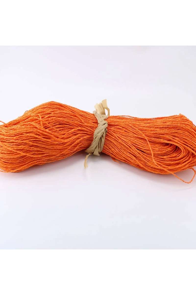Turuncu Renk Çile Kağıt İp Çanta Ipi Supla Ipi  No:65 - (550-600 gr)