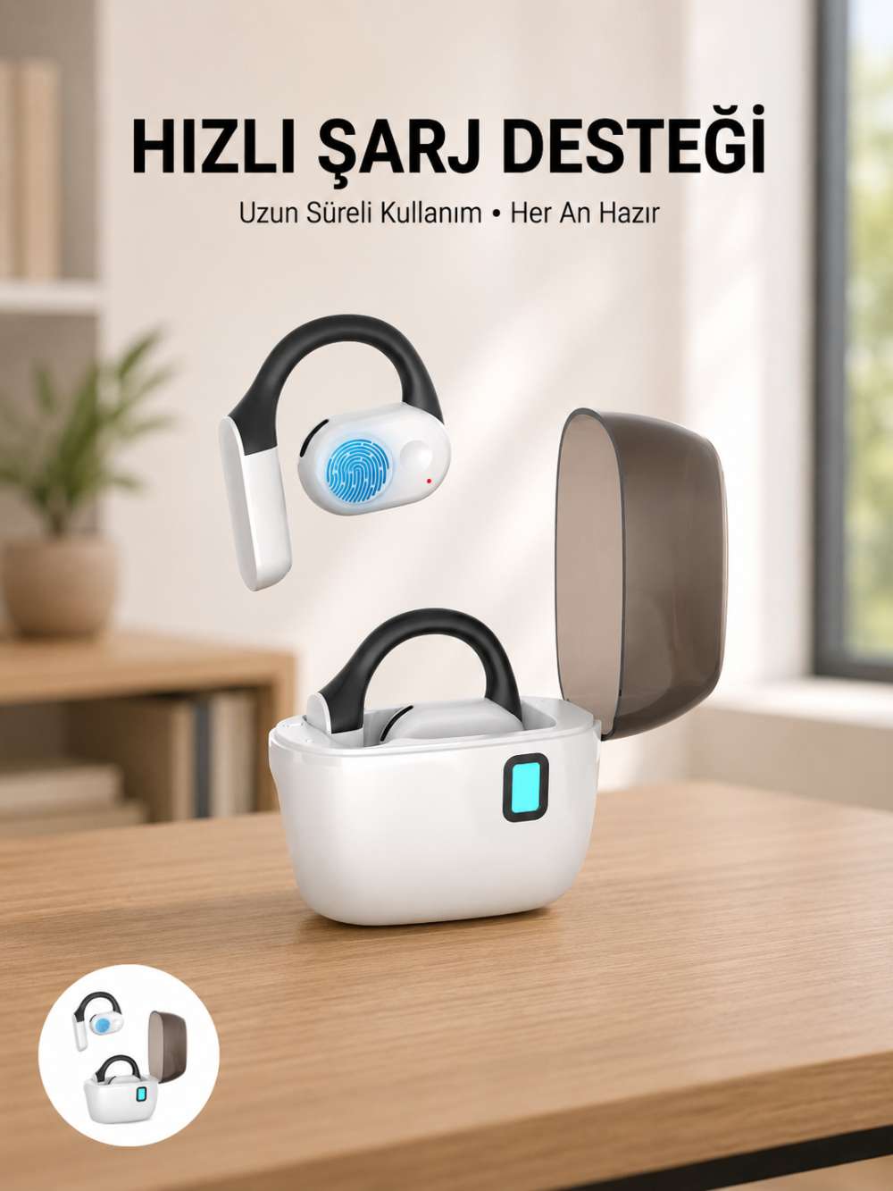 TWS Bluetooth Kulaklık – Otomatik Şarj, Taşınabilir Şarj Kutusu Yeni Nesil
