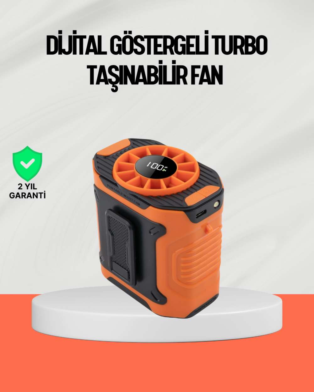 USB Şarjlı Güçlü Hız Ayarlı El ve Bel Fanı
