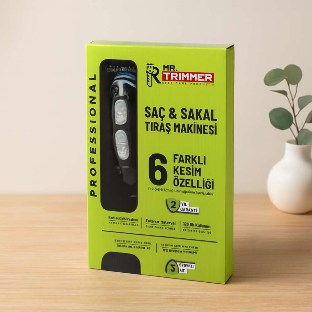 USB Şarjlı Saç ve Sakal Tıraş Makinesi 6 Farklı Kesim