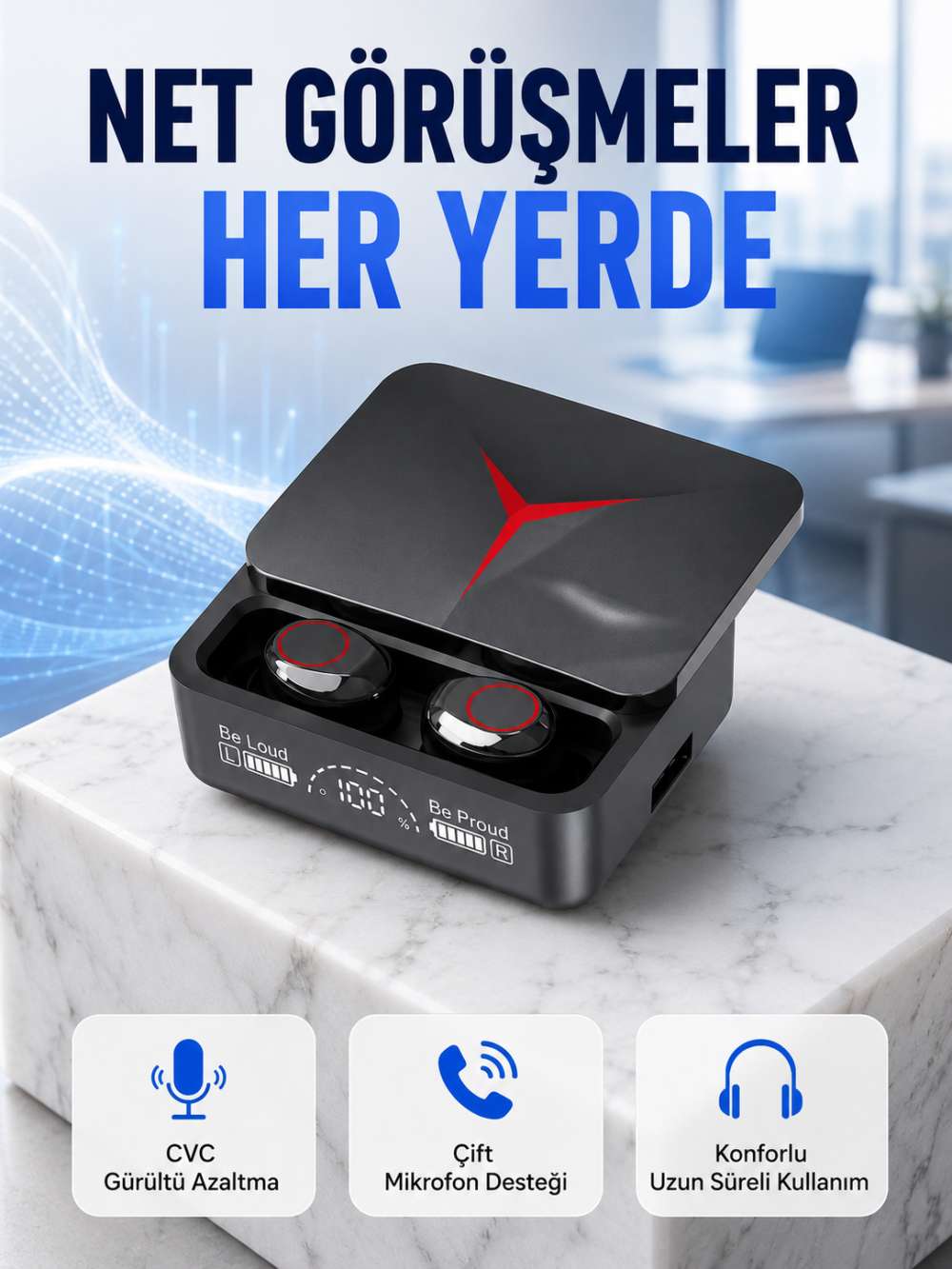 Uzun Pil Ömürlü Bluetooth Kulaklık – Spor ve Günlük Kullanım İçin Uygun Yeni Nesil