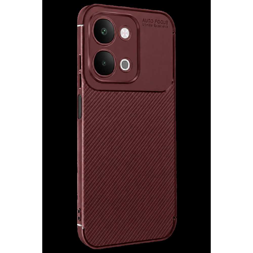 Vivo Y31d Auto Focus Karbon Kapak - Bordo