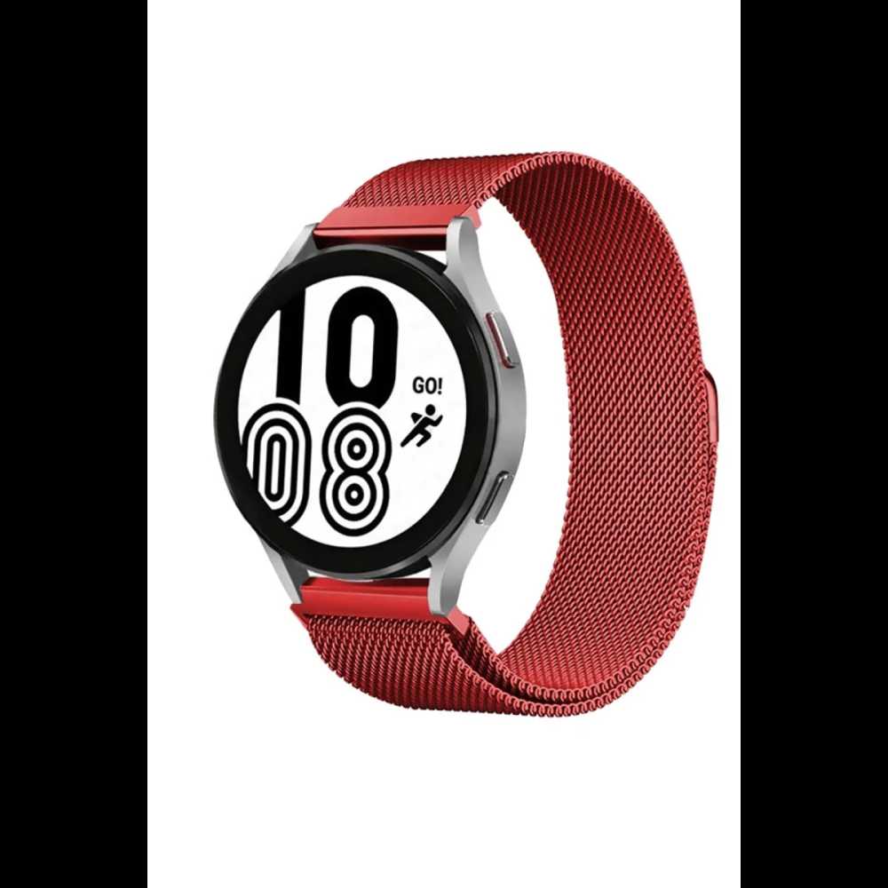 Watch 20mm Metal Mıknatıslı Kordon - Kırmızı