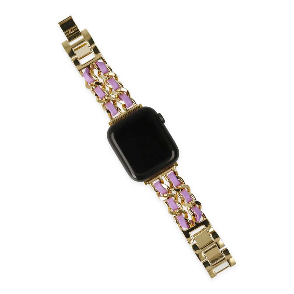 Watch 22mm Kr405 Metal Bakla Kordon - Lila