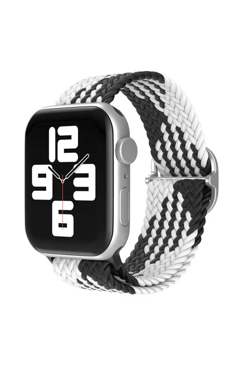 Watch 42mm Star Kordon - Siyah-Beyaz
