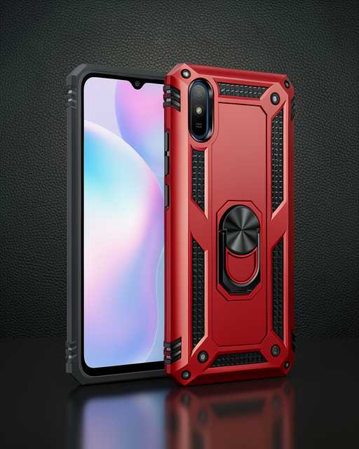 Xiaomi Redmi 9a Kılıf Sofya Yüzüklü Silikon Kapak - Gold