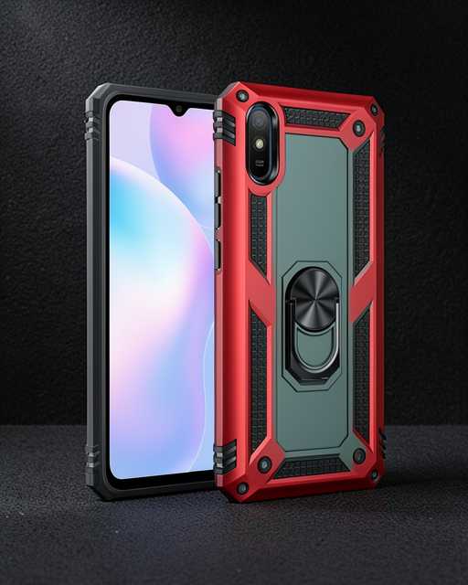 Xiaomi Redmi 9a Kılıf Sofya Yüzüklü Silikon Kapak - Yeşil