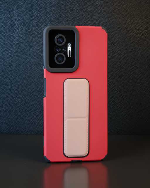 Xiaomi Redmi Note 10 Pro Kılıf Mega Standlı Silikon - Gold