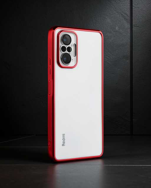 Xiaomi Redmi Note 10 Pro Kılıf Razer Lensli Silikon - Kırmızı