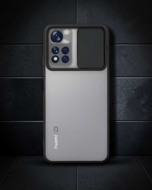 Xiaomi Redmi Note 11t Kılıf Palm Buzlu Kamera Sürgülü Silikon - Siyah