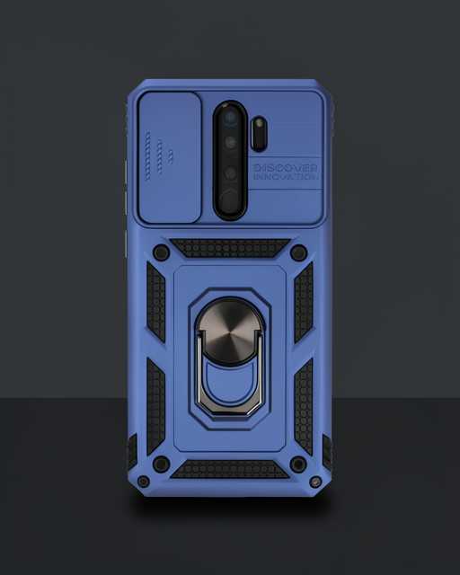 Xiaomi Redmi Note 8 Pro Kılıf Pars Lens Yüzüklü Silikon - Lacivert
