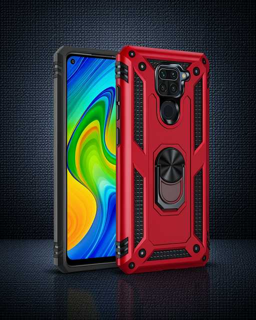 Xiaomi Redmi Note 9 Kılıf Sofya Yüzüklü Silikon Kapak - Gold