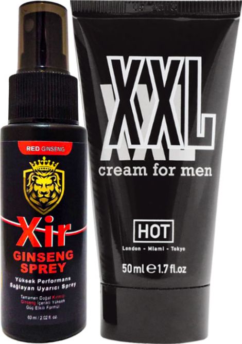 Xir Delayspray 60 ml + Hotxxl Krem : Erkeğe Zaman Geci.ktirici Set