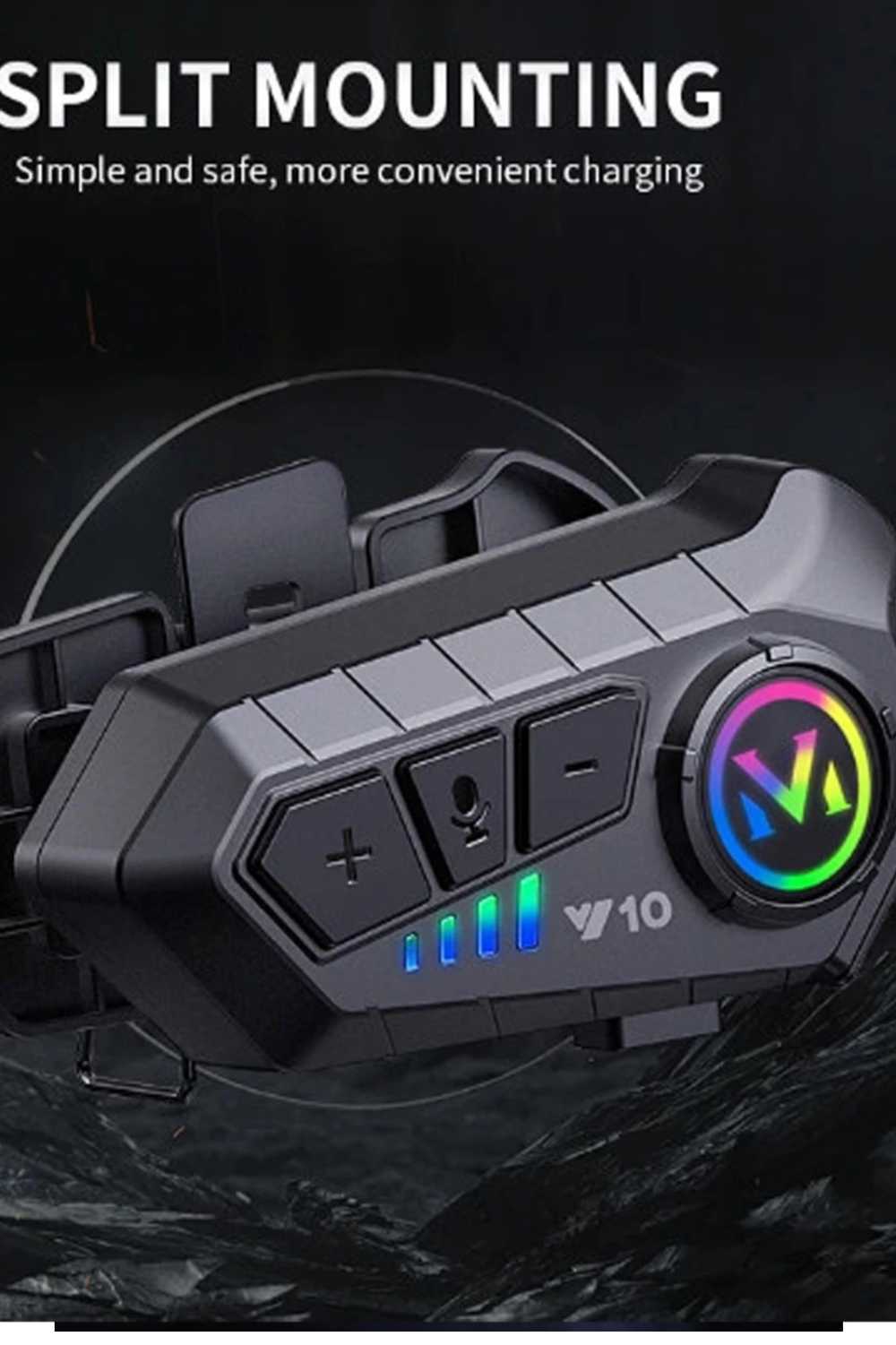 Y10 Kask Kulaklık Bluetooth Motosiklet Kulaklık 5,3 Bluetooth Intercom Motorsiklet Kulaklık
