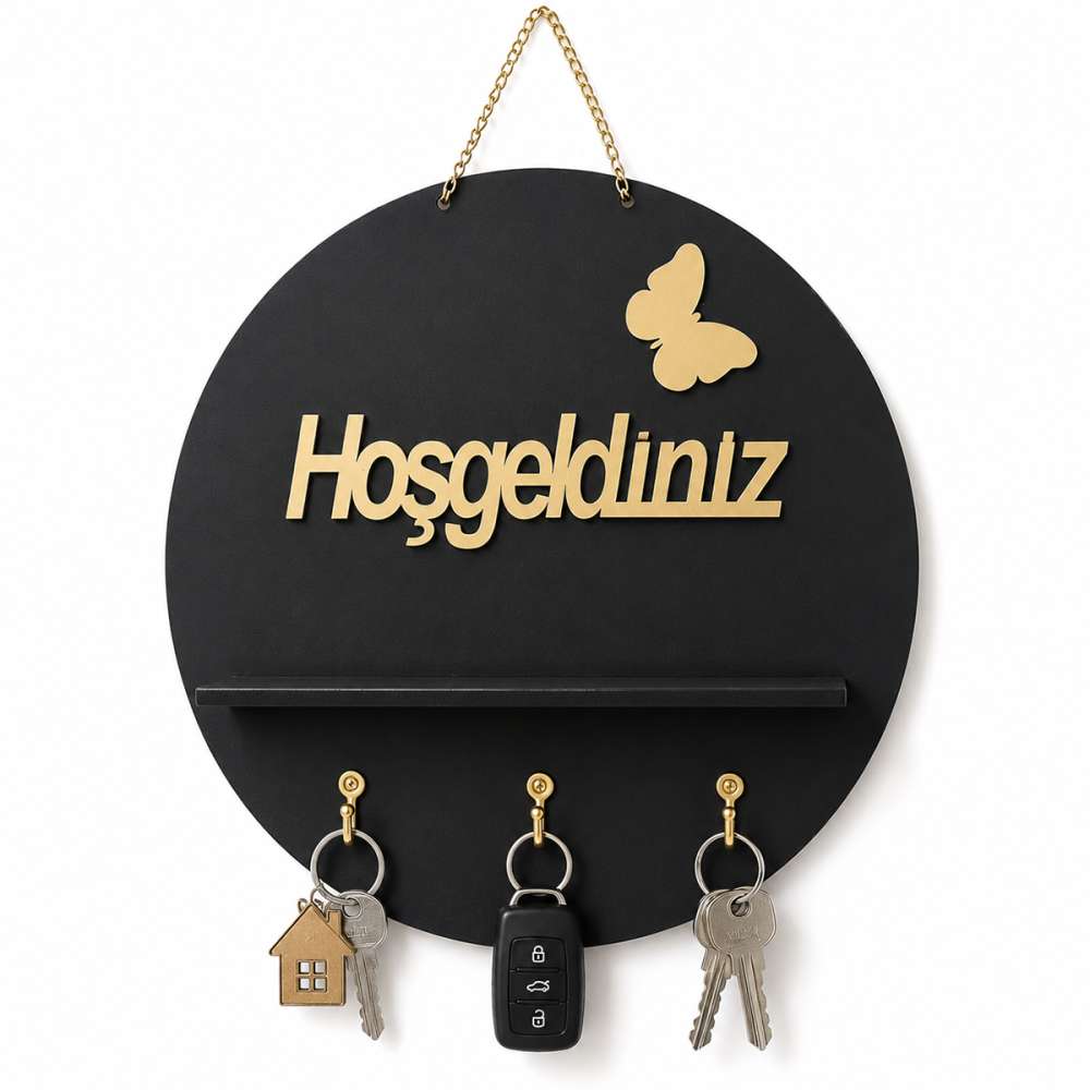 Yuvarlak Hoşgeldiniz Anahtarlık