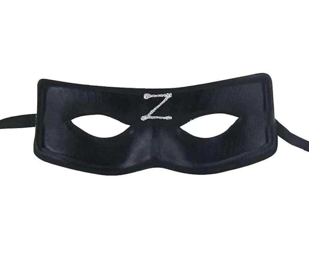 Zorro Maskesi Arkadan Lastikli Z Baskılı